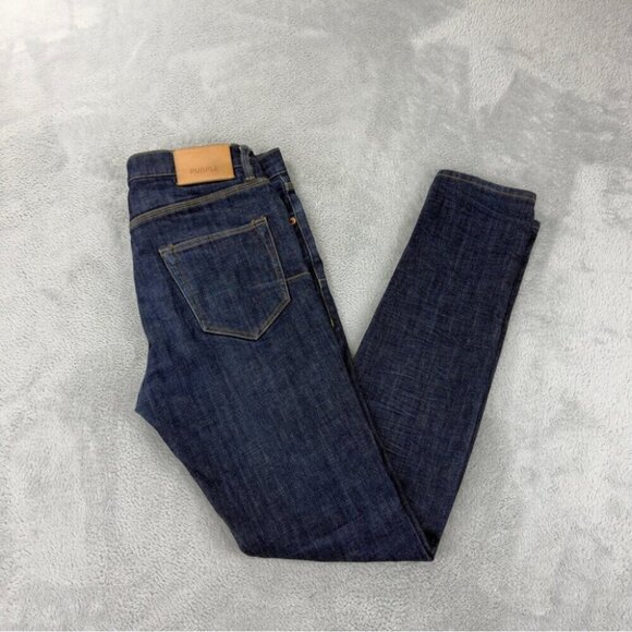 Purple Brand Jeans Men Size 30x31 Style No. P001 Skinny Leg Dark Wash Button Fly - Picture 1 of 12